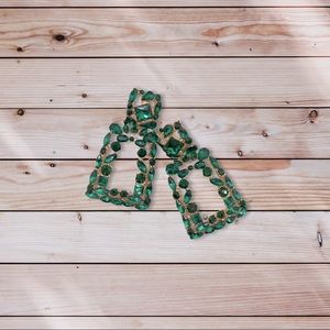 Vintage Green Rhinestone
